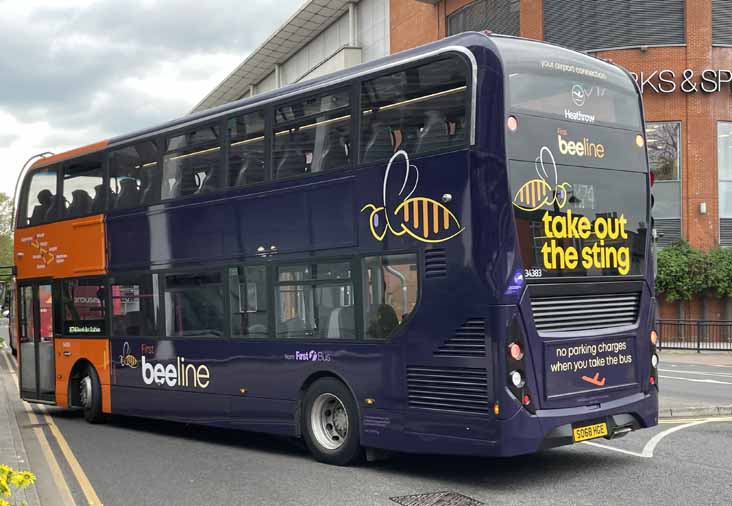 First Beeline Alexander Dennis Enviro400MMC 34383